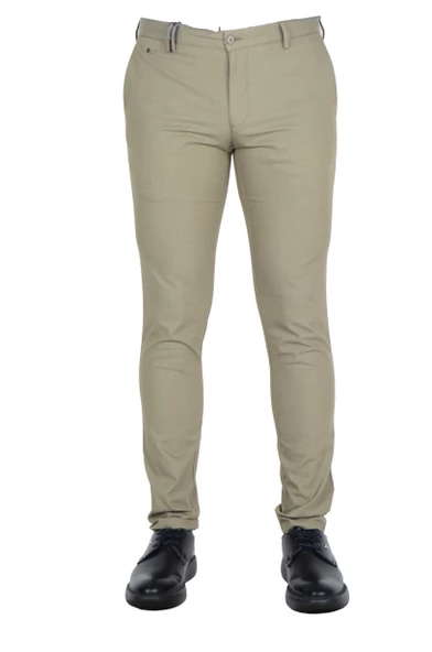 Cengiz İnler Kendinden Desenli Slim Fit Pamuklu Erkek Pantolon ürün görseli 1