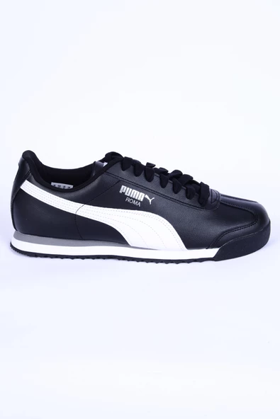 Puma 353572-11  Roma Deri Ortopedik Taban Siyah-Beyaz Sneaker Günlük Erkek Spor Ayakkabı ürün görseli 1