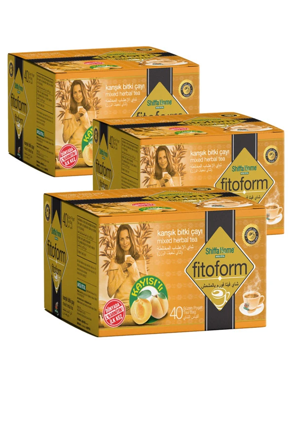 3 Kutu Fitoform Kayısılı Bitki Çayı 40 Poşet Kayısılı Fito Form Çay Fitaform Kayısılı Çay Aksu Vital ürün görseli 1
