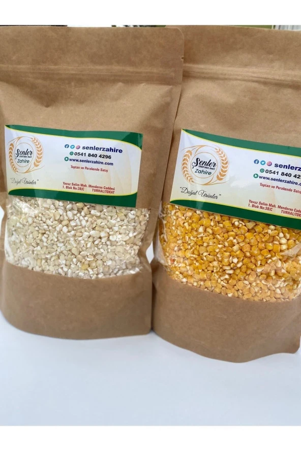 ŞENLER - Çorbalık Sarı Mısır 1 Kg Ve Beyaz Mısır 1 Kg - Ekonomik Paket ürün görseli 1