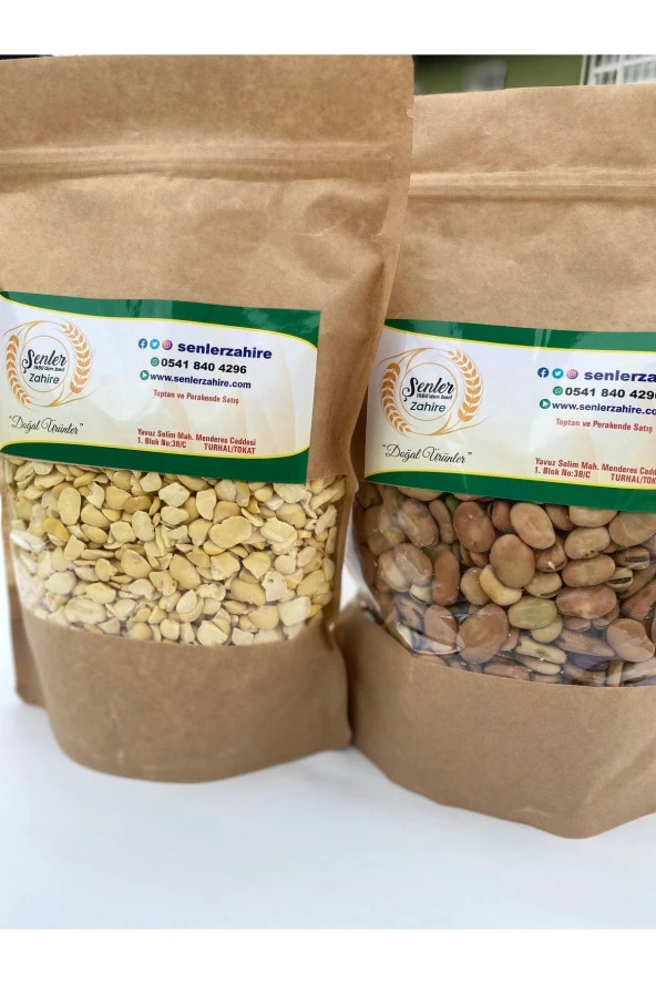 ŞENLER Bakliyat - Soyulmuş Bakla 1 Kg Ve Kabuklu Bakla 1 Kg Ekonomik Paket ürün görseli 1