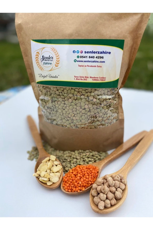 ŞENLER - Doğal Yeşil Mercimek - 1 Kg ürün görseli 1