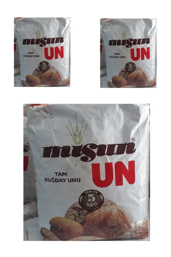 Misun - 3 Adet Tam Buğday Unu, Esmer 5 Kg ürün görseli 1