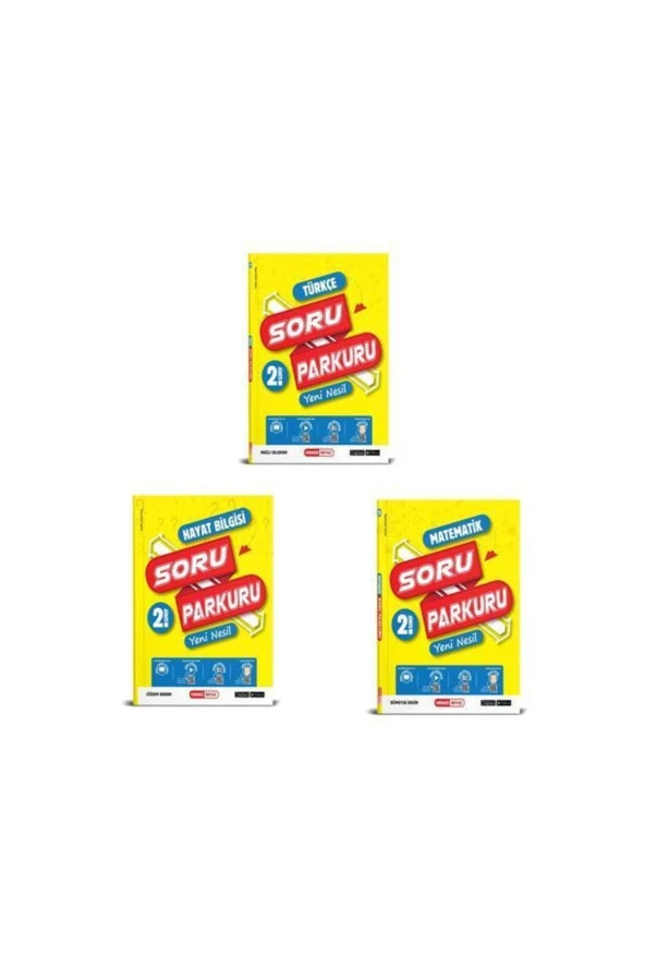 Kırmızı Beyaz 2.Sınıf Soru Parkuru Seti 3. Kitap (Tür.-Mat.-Hayat) ürün görseli 1
