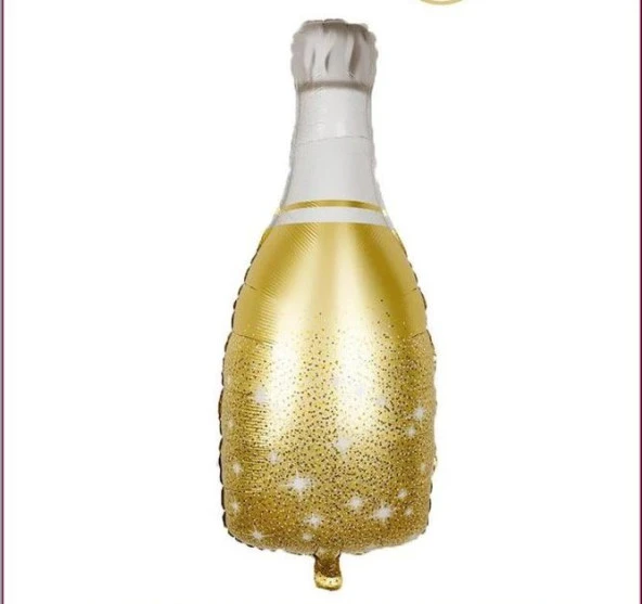 Gold Şampanya Şişesi Folyo Balon 100x49 cm ürün görseli 1