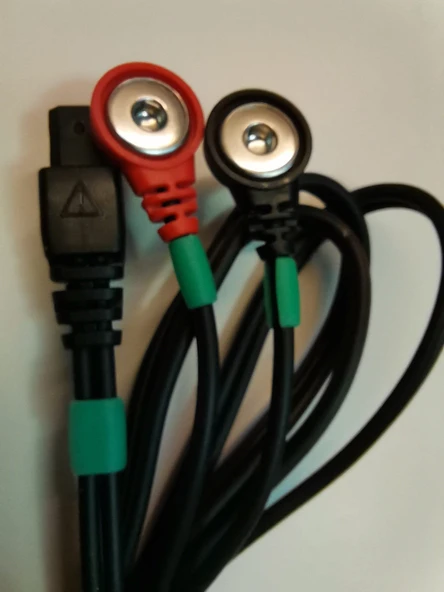 Compex Fit3 Cihazı Muadil Kablosu Çıtçıtlı Uç, 1 pk. çıtçıtlı elektrot ile birlikte ürün görseli 1