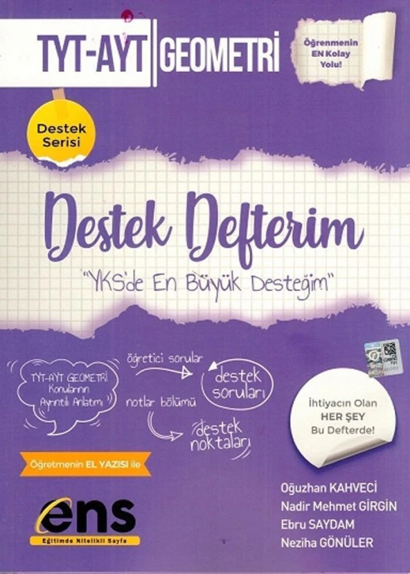 TYT AYT Geometri Destek Defterim ENS Yayıncılık ürün görseli 1