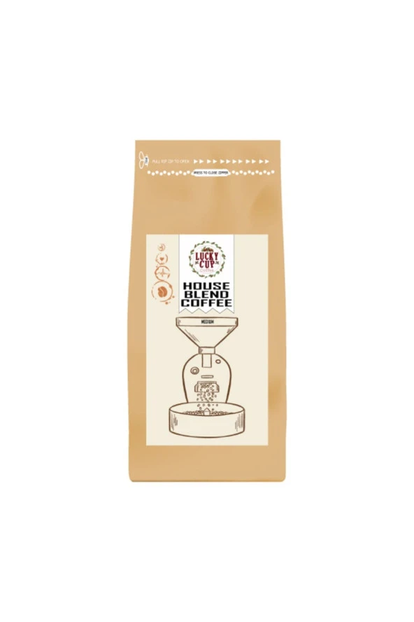 LUCKY CUP COFFEE House Blend 1000 Gr - Resim 2