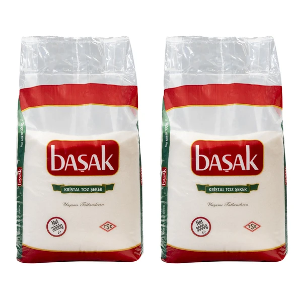 Başak Toz Şeker 3 kg 2 li ürün görseli 1