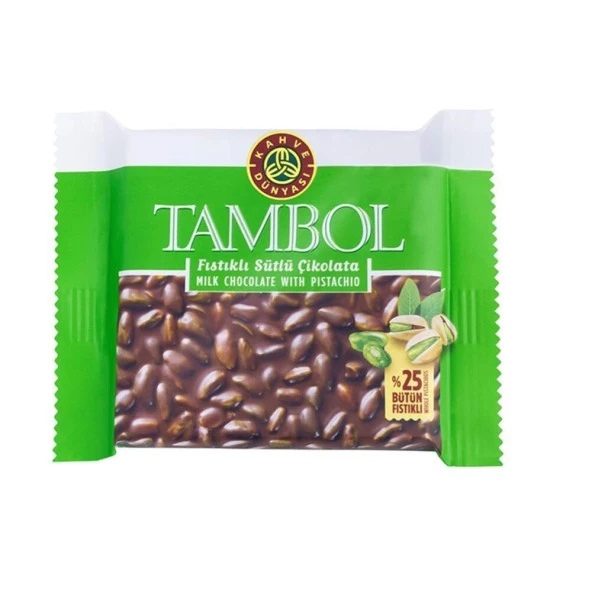 Kahve Dünyası Tambol Antep Fıstıklı Çikolata 77 gr ürün görseli 1