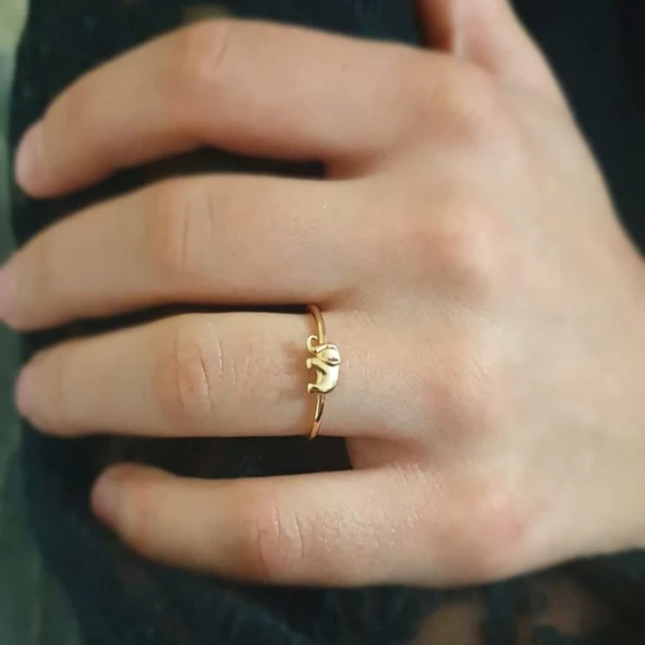 Fil Altın Yüzük Rose Gold - Resim 2