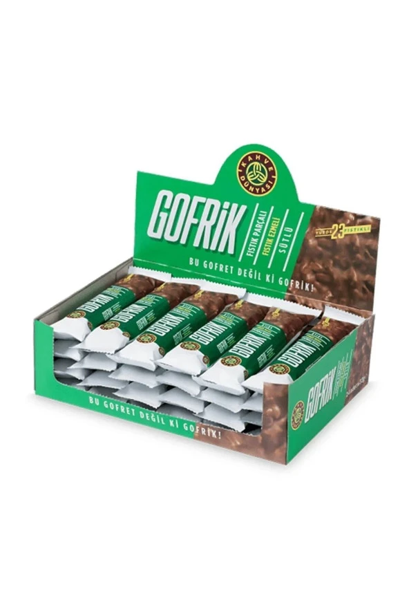 Kahve Dünyası Gofrik Antep Fıstıklı Çikolata 33 gr x 24 Adet ürün görseli 1