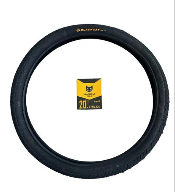 BİKE SKY BLACK CAT 20 X 1.75 CİTY EPS 5MM  ZIRHLI DIŞ LASTİK VE İÇ LASTİK ürün görseli 1