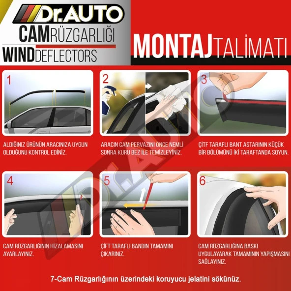 Fiat Palio Cam Rüzgarlığı 4lü - Resim 5