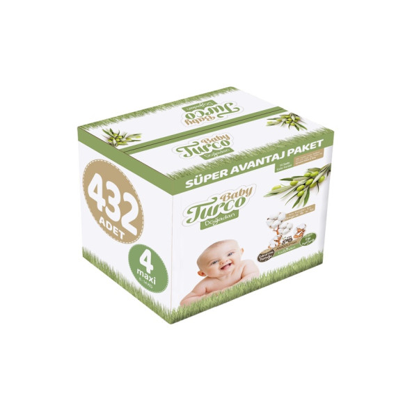 Baby Turco Doğadan 4 Beden Maxi 432'li Bebek Bezi ürün görseli 1