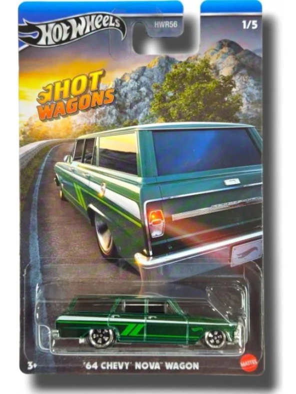 Hot Wheels Premium Hot Wagons '64Chevy Nova Wagon HRR89 ürün görseli 1