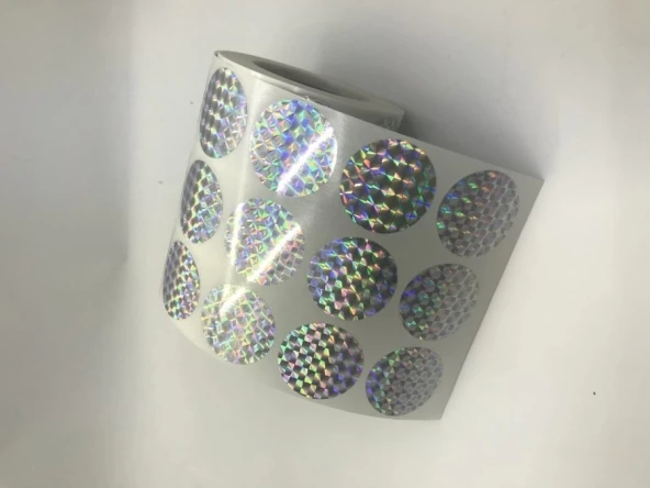 HOLOGRAM PLASTİK YUVARLAK ETİKET 30 MM 2000 ADET ürün görseli 1
