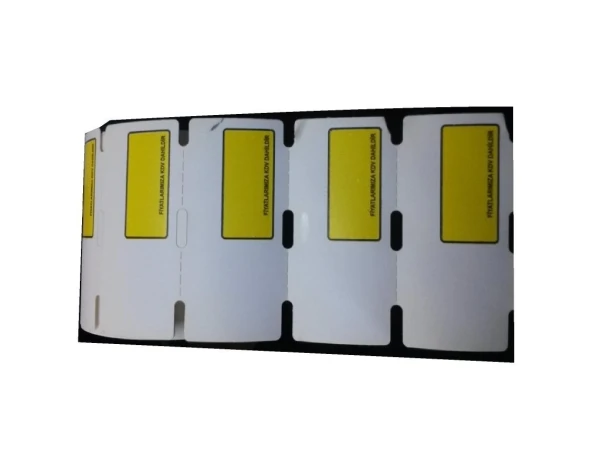 TERMAL KARTON RAF ETİKETİ SARI İNDİRİMLİ 38X80 500 ADET ürün görseli 1
