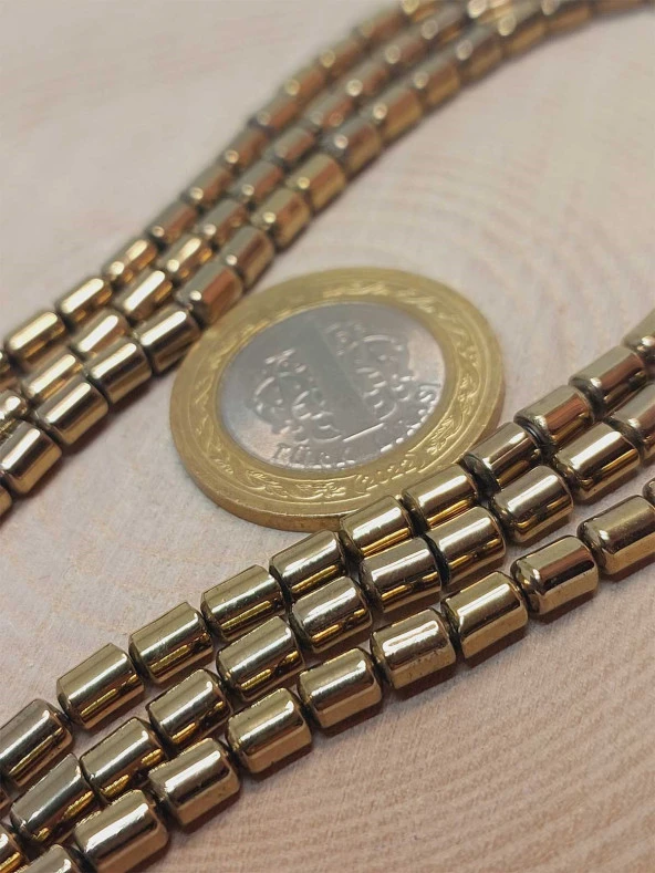 Hematit Taşı Dizi 4*5.5mm (48140) - Resim 2