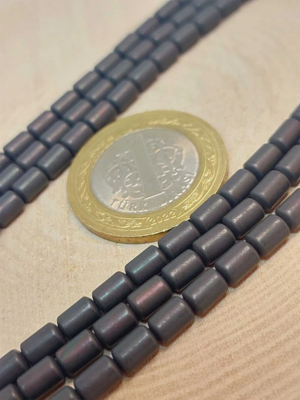 Hematit Taşı Dizi 4*5.5mm (48144) - Resim 2