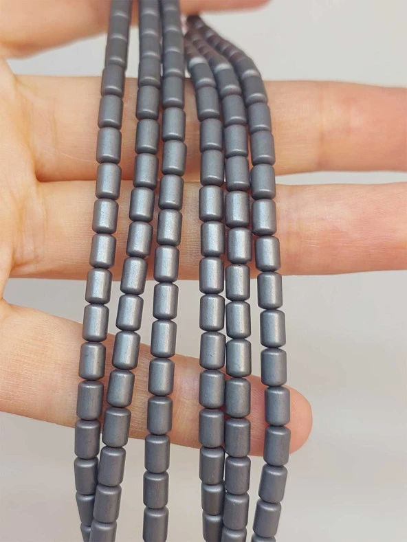 Hematit Taşı Dizi 4*5.5mm (48148) ürün görseli 1