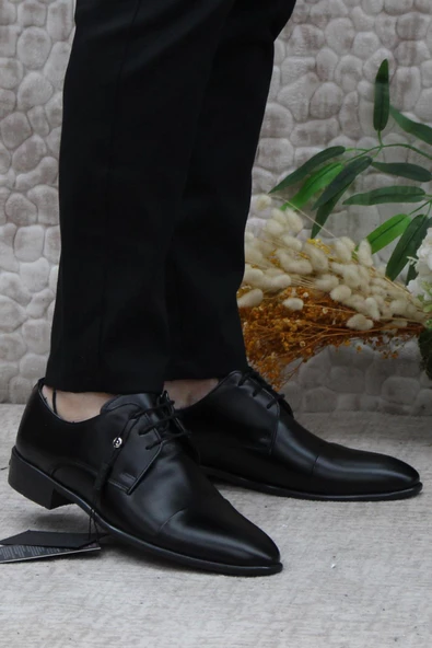 Pierre Cardin 7028 Siyah Damat Ayakkabısı Takım Ayakkabısı Erkek Klasik Ayakkabı ürün görseli 1