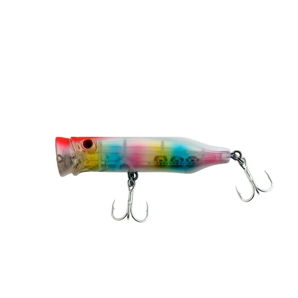 Fujin Salt Popper 70mm 9.5gr Su Üstü Maket Balık  194 Candy Rainbow ürün görseli 1