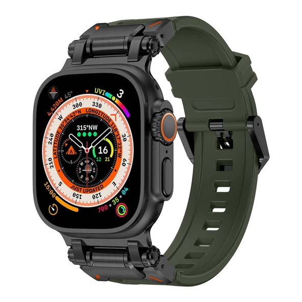 Watch 42mm KRD-101 Titanyum Metal Başlıklı Silikon Kordon ürün görseli 1
