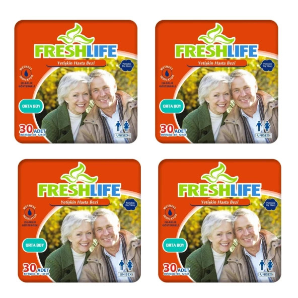 Freshlife Belbantlı Islaklık Göstergeli Orta Boy (M) 30lu 4 Paket ürün görseli 1