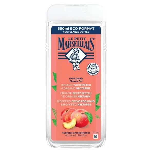 Le Petit Marseillais Duş Jeli Beyaz Şeftali ve Nektarin 650 Ml ürün görseli 1