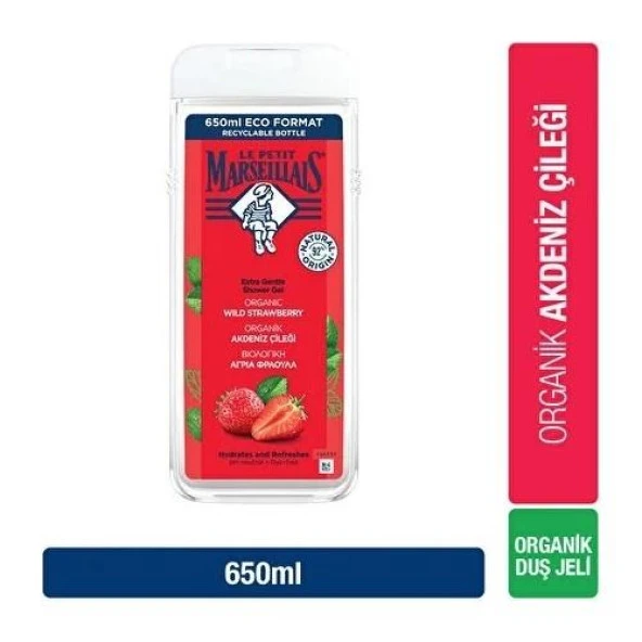 Le Petit Marseillais Duş Jeli Akdeniz Çileği 650 Ml ürün görseli 1