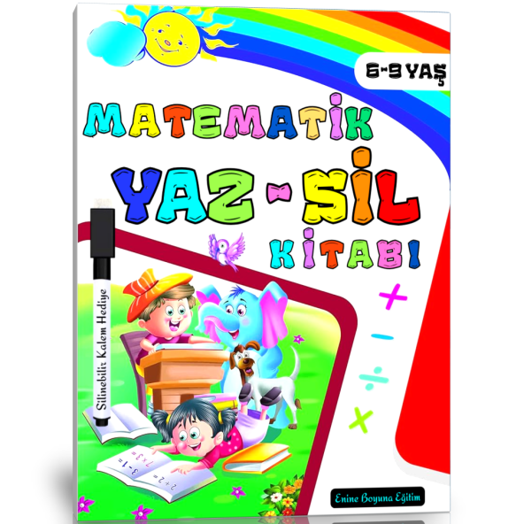 6-9 YAŞ Matematik YAZ-SİL Kitabı ürün görseli 1