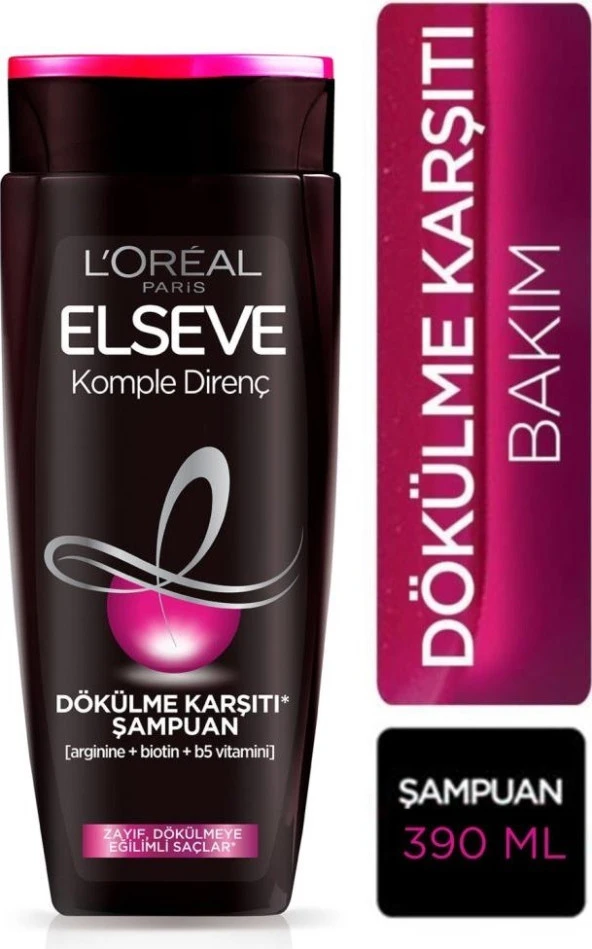 Loreal Paris L'oréal Paris Elseve Komple Direnç Dökülme Karşıtı Şampuan 390 ml ürün görseli 1