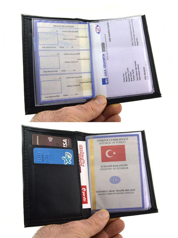 Araç Ruhsat Kabı Siyah - Kafkas Çift Dans Figür - Resim 3