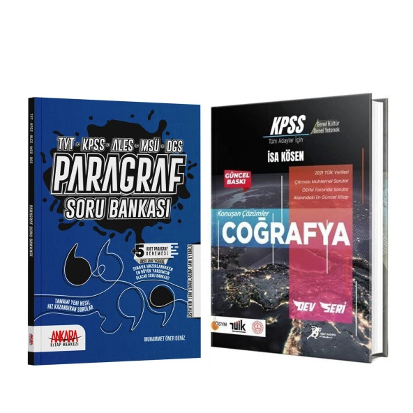 Dev Kadro KPSS Coğrafya ve AKM Paragraf Soru Bankası Seti 2 Kitap ürün görseli 1