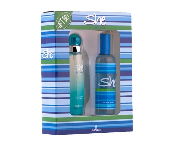 She Is Cool 50Ml Kadın Parfümü + 150Ml Body Spray Parfüm Seti ürün görseli 1