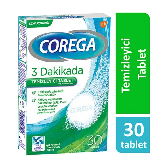 Corega Ağız Temizleyici Tablet 30'lu ürün görseli 1