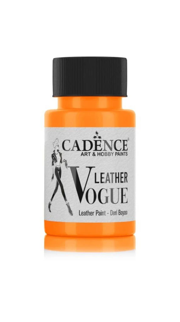 Cadence Deri Boyası Fosforlu LVF-02 Turuncu 50ml Leather Vouge Paint ürün görseli 1