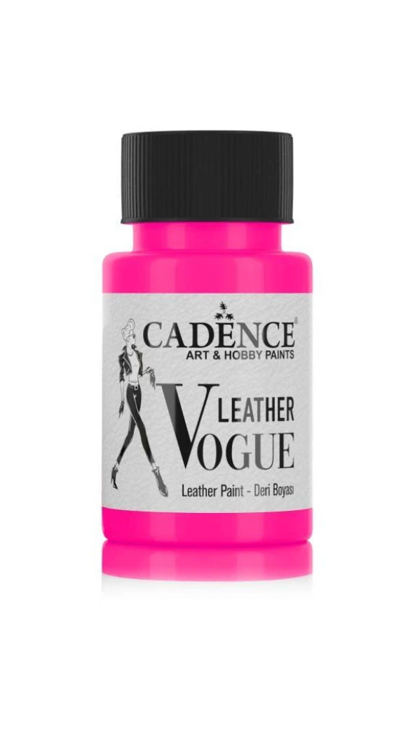 Cadence Deri Boyası Fosforlu LVF-03 Pembe 50ml Leather Vouge Paint ürün görseli 1