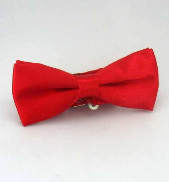 Kırmızı Çocuk Boy Düz Renk Saten Papyon - CP-03 ürün görseli 1