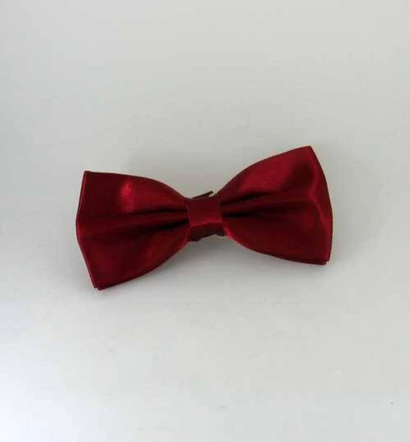 Bordo Düz Renk Saten Papyon - SP-03 ürün görseli 1