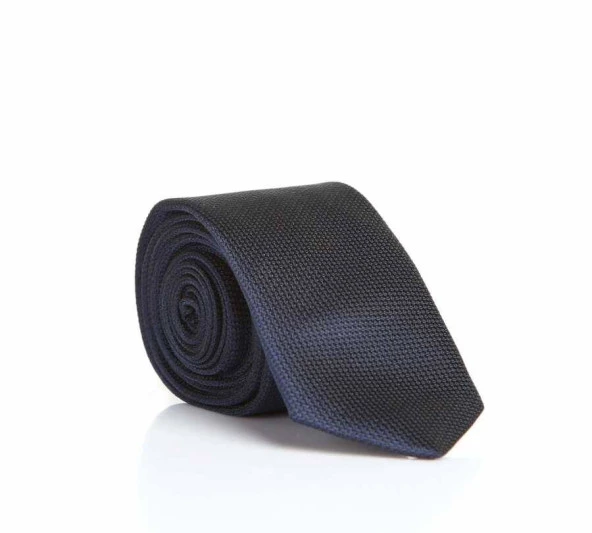 Lacivert Slim Fit Düz Renk Dokuma Kravat / DDK-03 ürün görseli 1