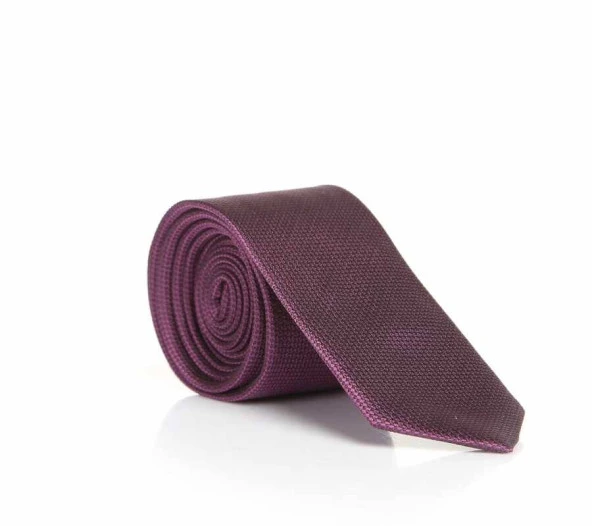 Mürdüm Slim Fit Düz Renk Dokuma Kravat / DDK-13 ürün görseli 1