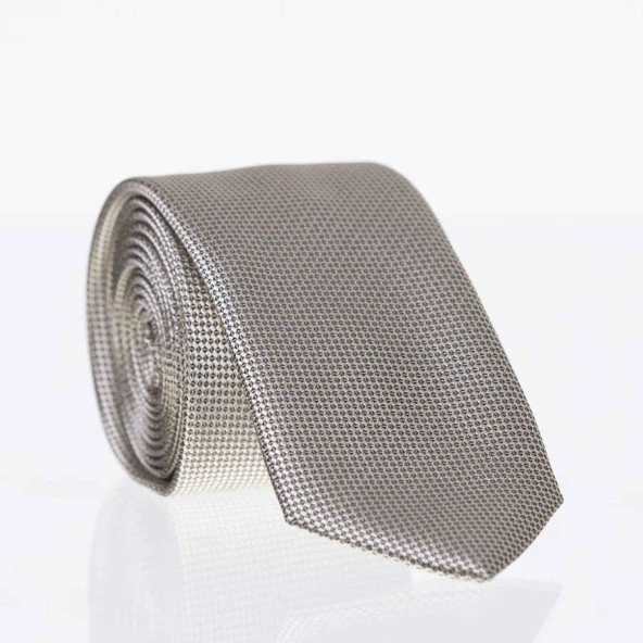 Açık Gold Slim Fit Düz Renk Dokuma Kravat / DDK-15 ürün görseli 1