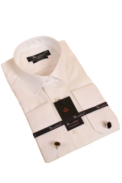 Krem 8 Drop Ekstra Uzun Kol Dar Kesim Micro Kumaş Kol Düğmeli Slim Fit Erkek Gömlek - 197-10 ürün görseli 1