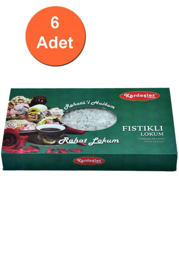 Kardeşler Fıstıklı Hediyelik Lokum 700 G x 6 Adet ürün görseli 1