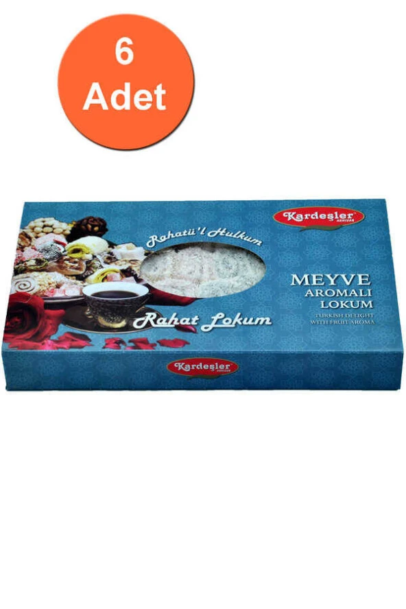 Kardeşler Meyve Aromalı Sarma Hediyelik Lokum 700 G x 6 Adet ürün görseli 1