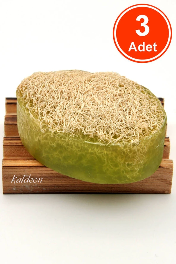 Kabak Lifli El Yapımı Doğal Aloevera Sabunu 120 G x 3 Adet ürün görseli 1
