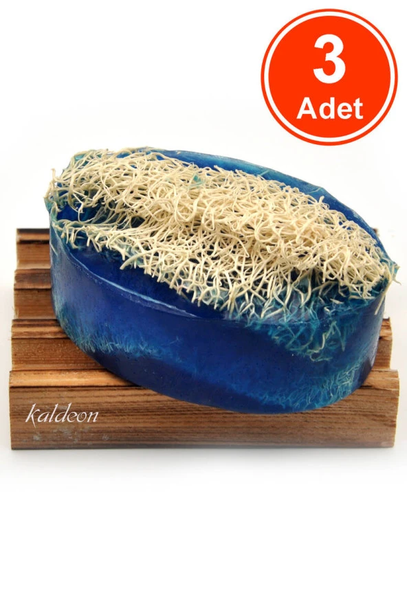Kabak Lifli El Yapımı Doğal Argan Yağı Sabunu 120 G x 3 Adet ürün görseli 1