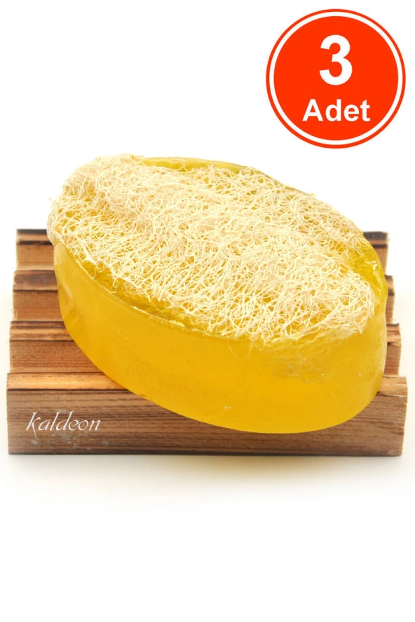 Kabak Lifli El Yapımı Doğal Limon Çiçeği Sabunu 120 G x 3 Adet ürün görseli 1